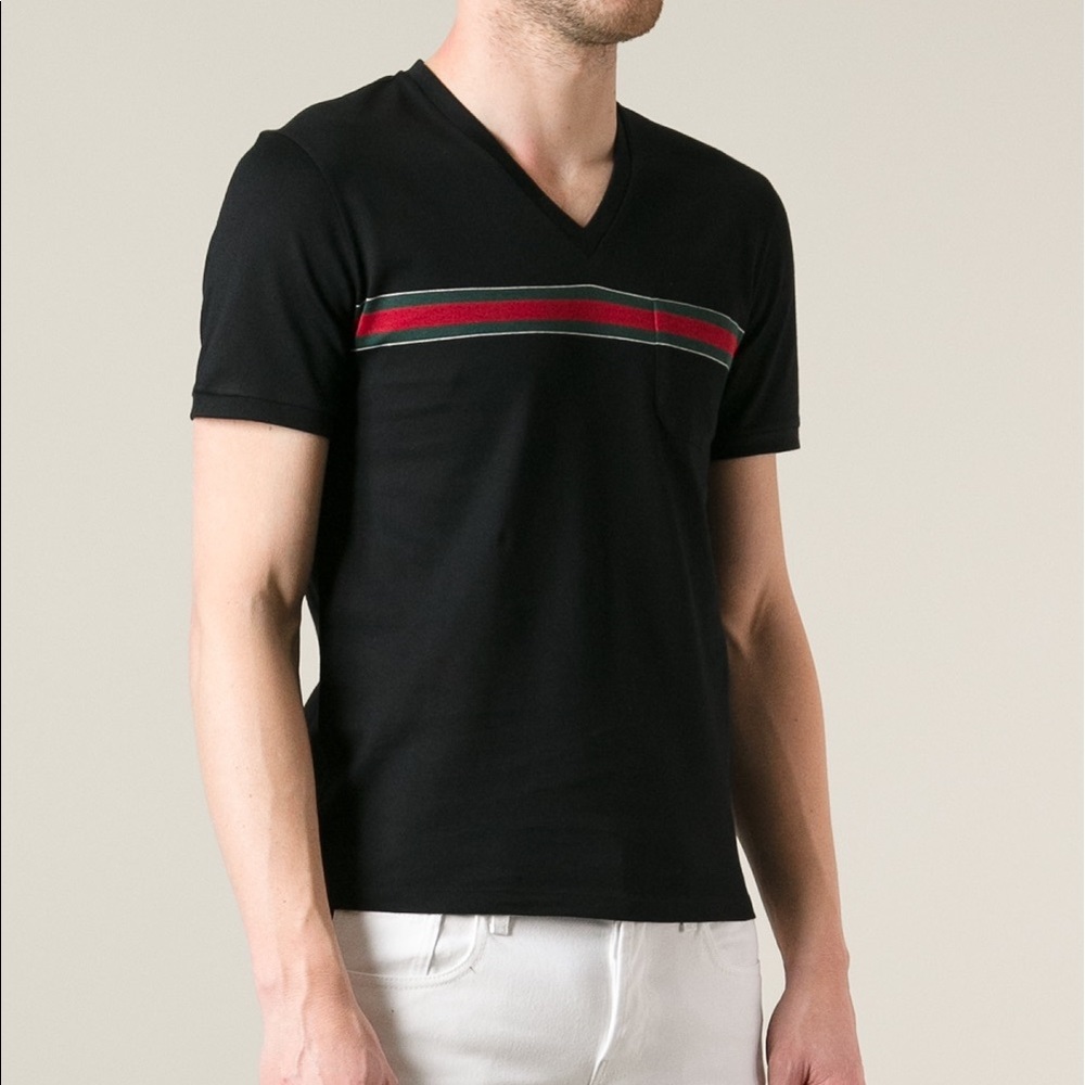 SOLD! gucci v-neck black size medium